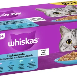 WHISKAS 1+ Fisch Auswahl in Gelee 80 x 85 g Heißes Angebot